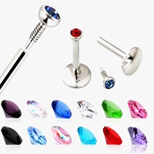 2pc-Steel-Crystal-Ball-Lip-Monroe-Labret-Tragus-Helix-Ear-Bar-Ring-Stud-Piercing