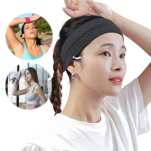 Sports Headband Breathable Workout Sweatband for Running Cycling (Grey) AU - Picture 7 of 12
