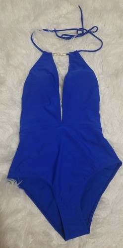 Traje de baño Ted Baker London Pikaa Halter de una pieza azul brillante talla 4 (EE. UU. talla 10) - Imagen 5 de 8