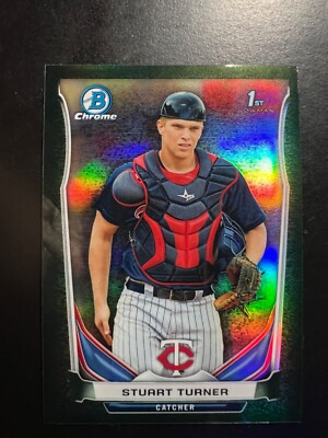 2014 Bowman Chrome Prospects Black Static Refractors #BCP84 Stuart Turner