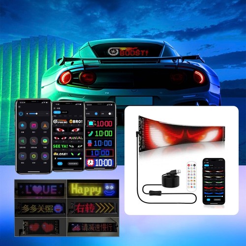 Programmable Car Led Screen Programmable Car/ Home Window Display LED Light Screen Signal Voice/APP ...