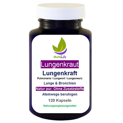 Lungenkraut Lungenwort Lungenwurz 120 Kapseln Lunge + Atemwege. 27380-120