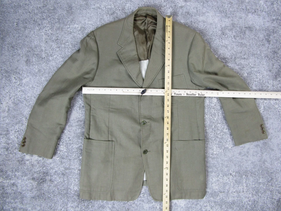 Traje Blazer Hickey-Freeman Para Hombre 43 Colección Verde Manga Larga Abrigo Formal Foto 4 de 4
