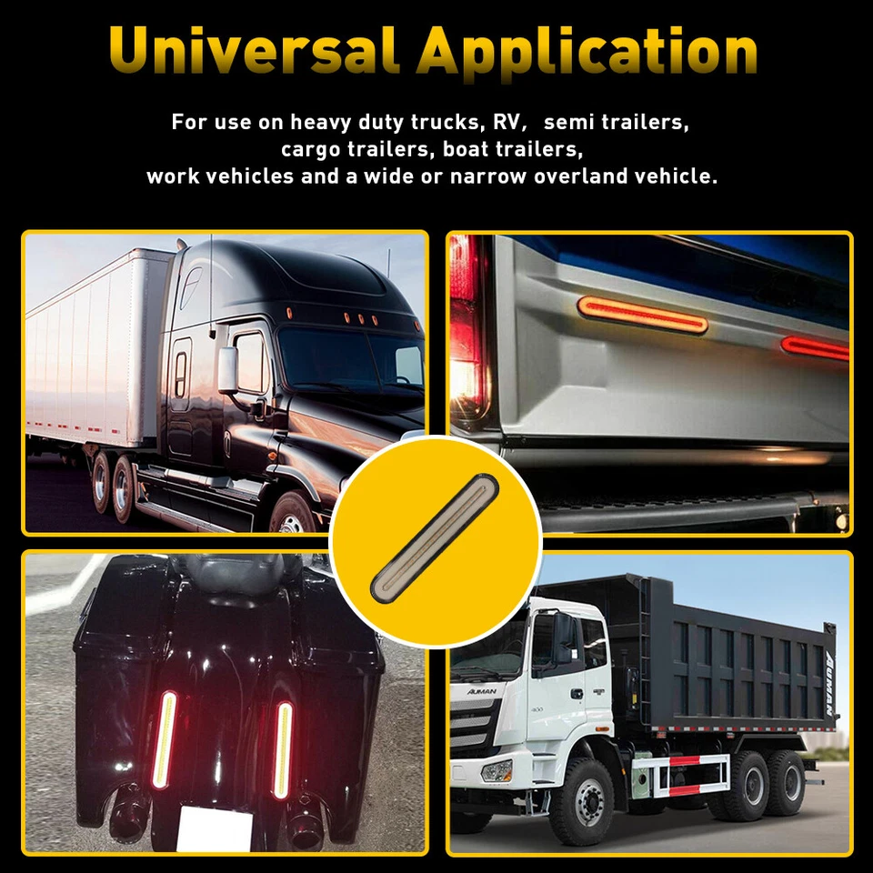 Casa rodante remolque camión luz trasera señal de giro freno parada reversa 100 LED que fluye Foto 4 de 4