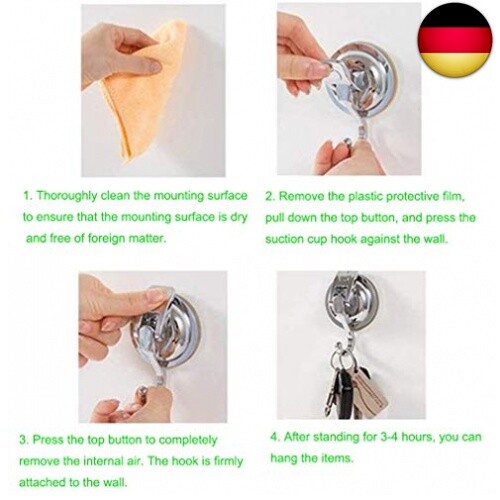 Miucoguier Saugnapf Camping Set - 2 Stück Saugnapf Haken Extra Starke Saughaken Multifunktions