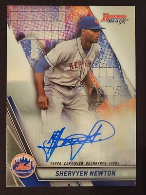 2019 BOWMAN'S BEST SHERVYEN NEWTON #B19-SN BEST OF 2019 AUTO AUTOGRAPH METS