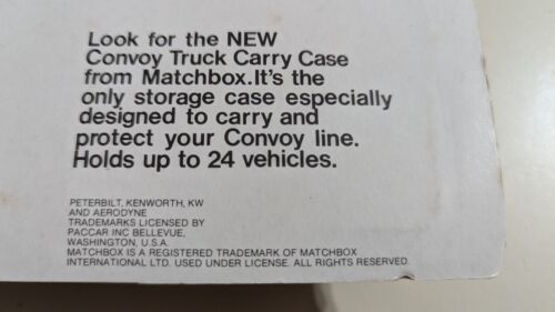 Matchbox Convoy 1982 CY1 Kenworth Car Transporter Rare Yellow Blue Color On Card - Picture 8 of 9