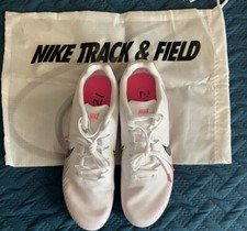 Men's Nike Zoom Rival M9 Track Field Spikes White Black Pink DM2332-100 Sz 10