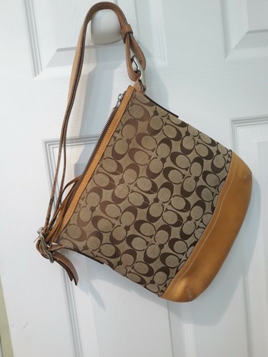 Coach Handtasche Signature Jacquard & Lederbesatz Crossbody Schultertasche F12327 - Bild 7 von 8
