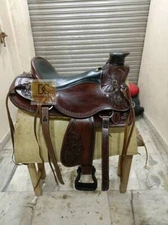 Western Leather Saddle Wade Roping Ranch Work Horse Saddle TACK 