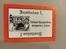 PERSPECTIVE Time Line Game 1992 card used Justinian I History free shipping