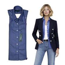 NWT Brunne Button Down Shirt DICKEY Compatible with VERONICA BEARD Blazer 00-14