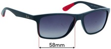 SFx Replacement Sunglass Lenses fits Ray-Ban RB4234 - 58mm Wide