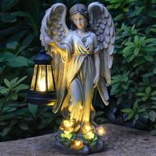 Solar Angel Outdoor Garden Decor Statues   11.6 inches Outdoor Sculptures