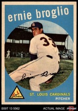 1959 Topps #296 Ernie Broglio Cardinals RC 7.5 - NM+