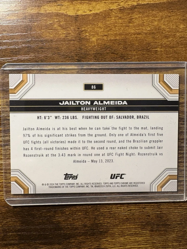 2024 Topps Chrome Jailton Almeida Blue Refractor 145/150 - Image 3 of 3