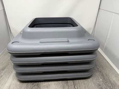 Lot of 4 The Step Aerobics Platform Gray Riser 16'' x 16'' - Risers Only Used