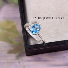 Swiss Blue Topaz, 925 Sterling Silver, Topaz Ring, Stunning Ring, Topaz Ring