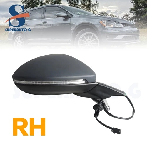 Right Side RH Mirror Power Heated w/ Signal for Volkswagen Golf GTI 2015-2021