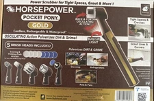 Horsepower Pocket Pony GOLD AS-SEEN-ON-TV Cordless Waterproof Power Scrubber