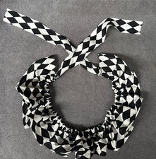 Vtg clown Ruff Costume Ruffle Collar Harlequin Black White