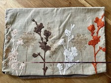 Marks & Spencer  2 set Cushion Covers. Embroidered Linen Face, Faux Velvet Rear