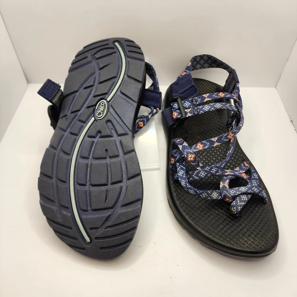 Chaco Z Cloud X2 Adjustable Dual Strap Toe Loop Aztec Geometric Sandals Women 7 - Image 3 of 4