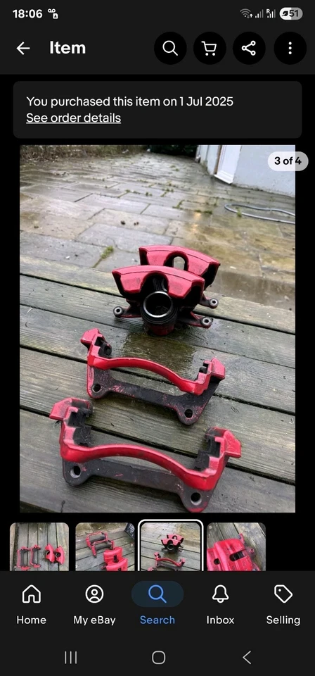 Pinzas de freno delanteras VW POLO GTI - TRW 6799/G - usadas pero en excelente estado Foto 2 de 2