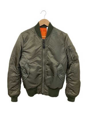 Alpha Industries Flight Jacket/S/Nylon/Khk/0615-00-573-8335/Collar Pilling 3645
