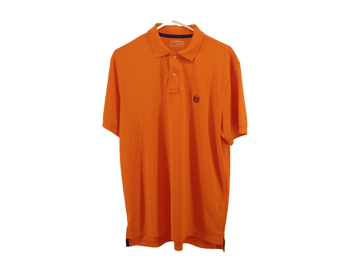 Chaps Sport Mens Shirt Medium Polo Short Sleeve Pullover Orange