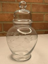Princess House 130 Heritage handblown 2 pc crystal candy/Apothecary Jar With Lid