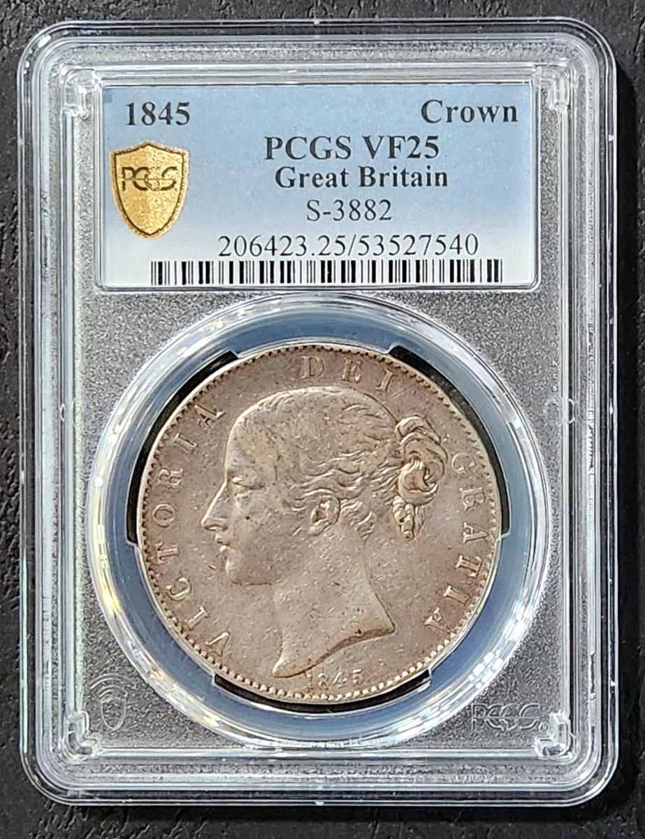 1845年 イギリス クラウン PCGS F15 1845 Year UK Coins for sale | eBay