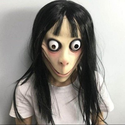 Scary Momo Mask Creepy Halloween Latex Cosplay Costume for Kids and Adult