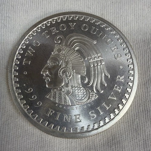 2 oz. Golden State Mint Silver Round Aztec Calendar .999 Fine