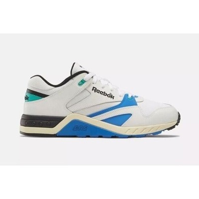 Reebok LX 8500 Mens Sneakers White/Blue/Green Leather & Mesh Retro Style 10 NIB