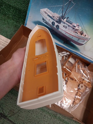 (Caja dañada) Lindberg 1984 barco camarón kit modelo plástico escala 1/60 No. #7223 - Imagen 5 de 15
