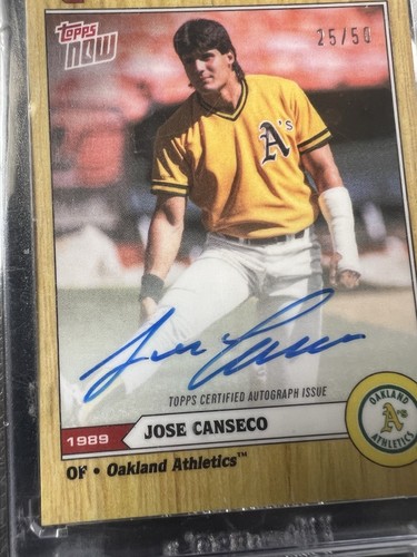 2024 Topps Now Jose Canseco "Turn Back The Clock" 25/50 On Card Auto #ST-3A - Bild 3 von 4
