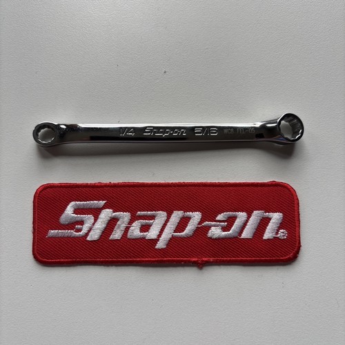 Snap on 1/4-5/16 in 12 point SAE Flank Dr short 10° offset box end wrench XS810A