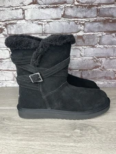 Koolaburra UGG Delene Black Suede Boots Buckle Boots Women’s 10M US/41EU 1121504