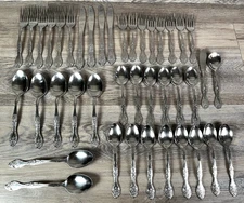 Orleans Silver Stainless Steel 41 Piece Flatware Set