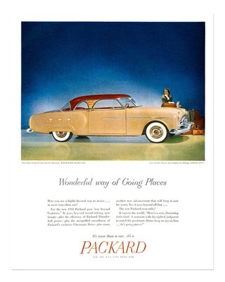 Vintage Auto Poster Wandbild - Classic Packard Werbung Wohndeko
