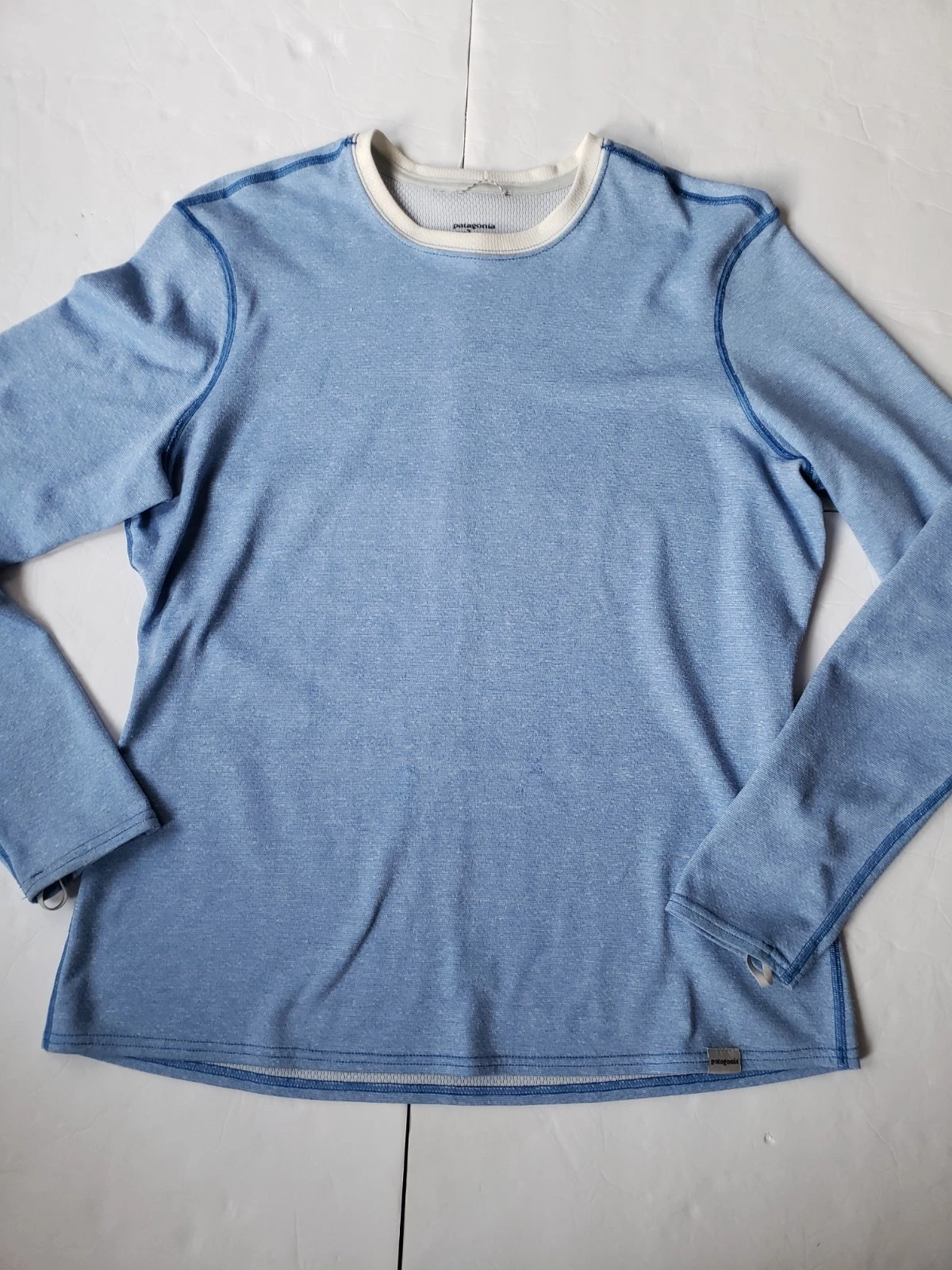 Patagonia Capilene 3 Shirt Long Sleeve Midweight Blue Base Layer Top Size L