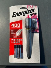 Energizer Flashlight 400 Lumens LED 7 Modes With AA Batteries & Lanyard New