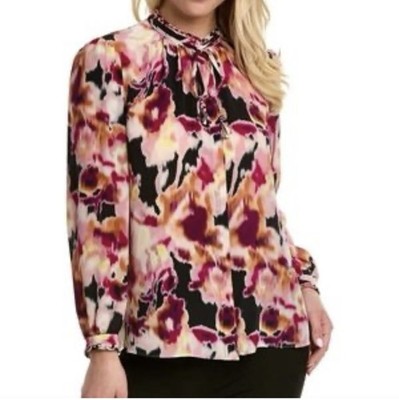 Kobi Halperin Mabel Women s Silk Printed Blouse Size XL