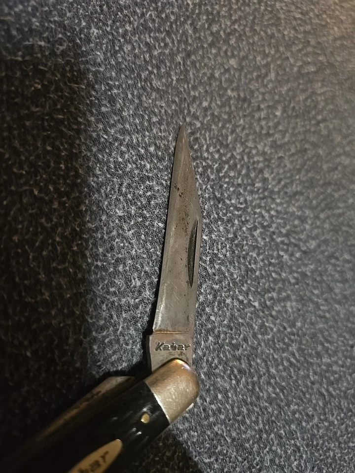 Navaja de bolsillo pequeña de hoja única de 3" K Bar de colección 7" en general Foto 3 de 4