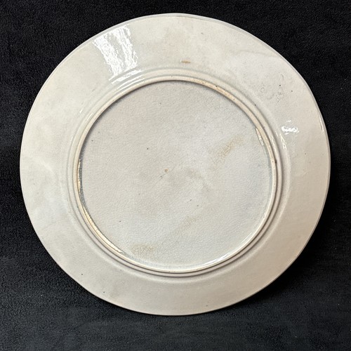 ❤ Stick Spatter, Spatterware, QUEEN ROSE Pearlware Plate -6 3/4 Inches - Picture 4 of 5