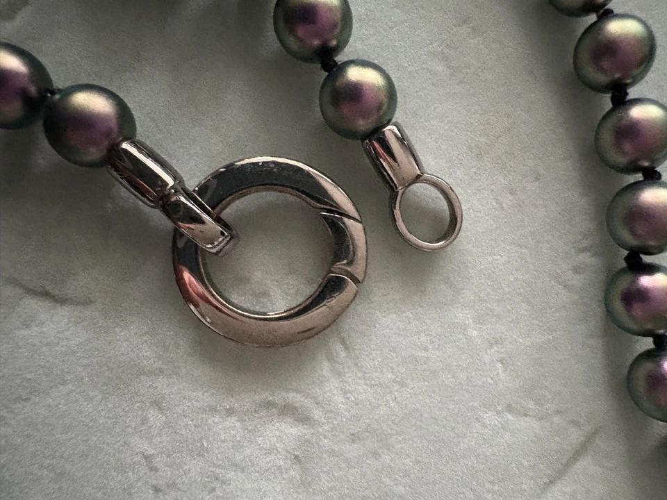 Pierre Lang Kette, 47 cm, Neuwertig, Shiny Pearls Mit Ohrstecker Ru/MuGu - Bild 2 von 3