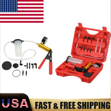 One Man Brake Bleeder Kit Hand Vacuum Pump Tester Set For Car Motorcycle Repair One Man Brake Bleeder Kit Hand Vacuum Pump Tester Set For Car Motorcycle Repair
