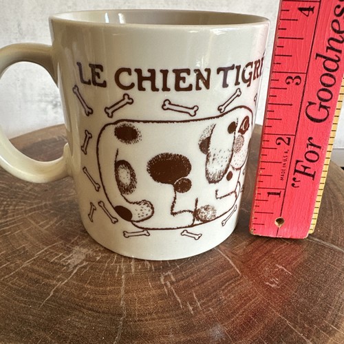 Tazza tazza caffè vintage TAYLOR NG NG Le Chien Tigre cane ossa marrone 1978 Giappone - Foto 11 di 12
