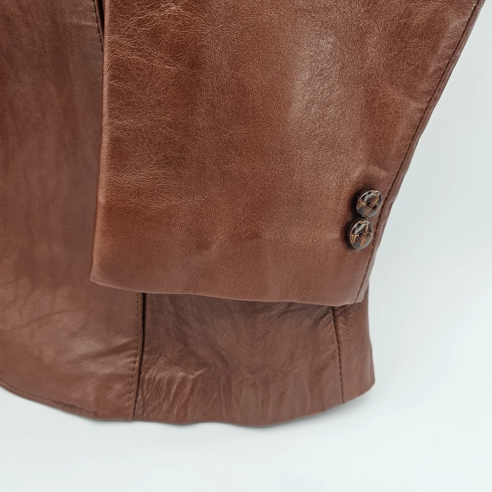 Chaqueta de cuero vintage Ralph Edward's marrón claro 38R  Foto 3 de 4